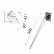  - Shelf holder with adjustable angle L-350, chrome